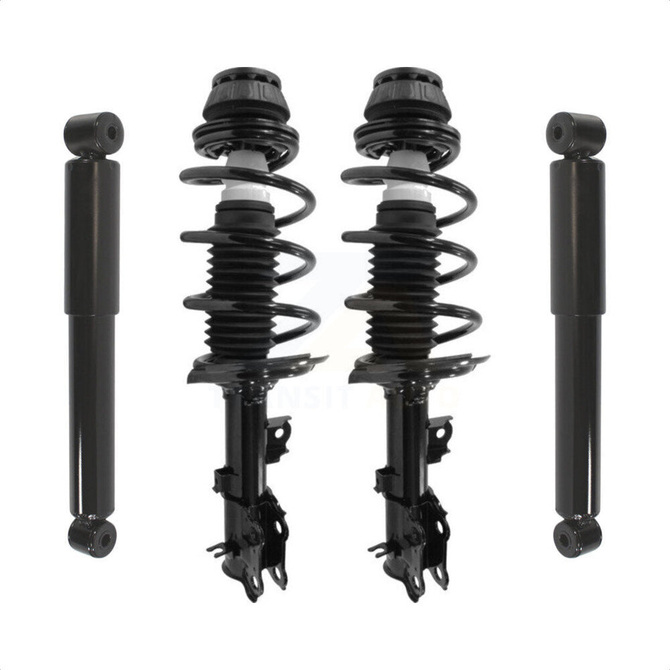 Front Rear Complete Suspension Shocks Strut And Coil Spring Mount Assemblies Kit For 2012-2017 Kia Rio - Left Right Side (Driver Passenger) K78M-100165 by Transit Auto