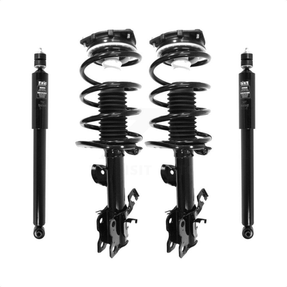 Front Rear Complete Suspension Shocks Strut And Coil Spring Mount Assemblies Kit For 2011-2017 Nissan Juke S SL SV with AWD Excludes Wheel Drive Nismo Models Left Right K78M-100175 by Transit Auto