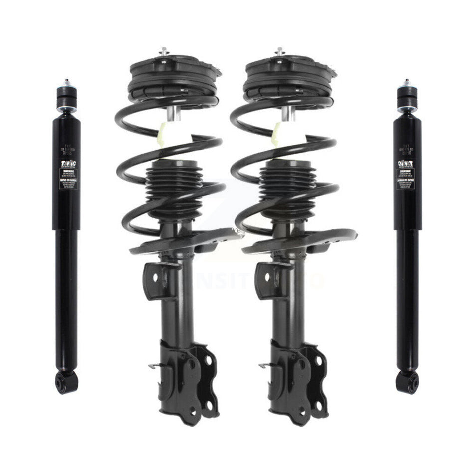 Front Rear Complete Suspension Shocks Strut And Coil Spring Mount Assemblies Kit For 2013 Nissan Sentra - Left Right Side (Driver Passenger) K78M-100184