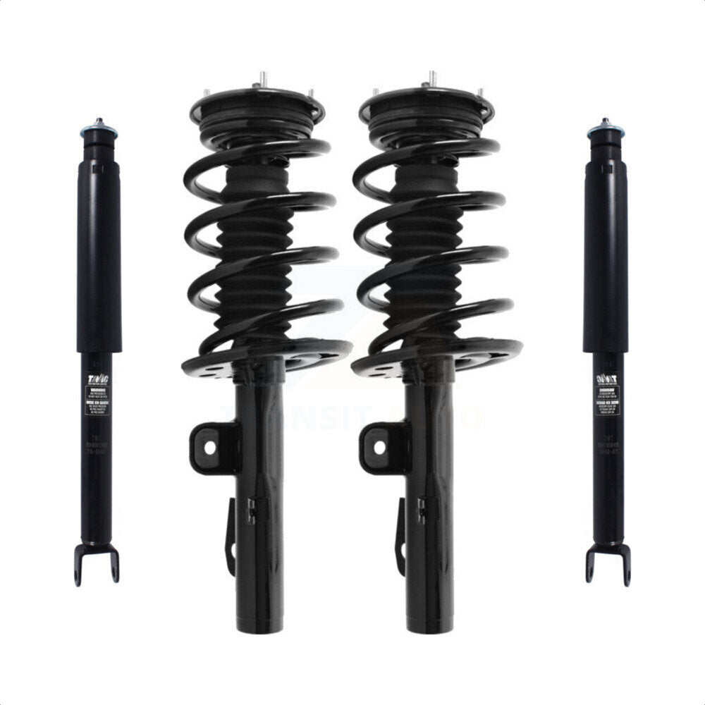 Front Rear Complete Suspension Shocks Strut And Coil Spring Mount Assemblies Kit For 2010-2012 Ford Taurus Excludes Turbo Charged Models - Left Right Side (Driver Passenger) K78M-100185 by Transit Auto