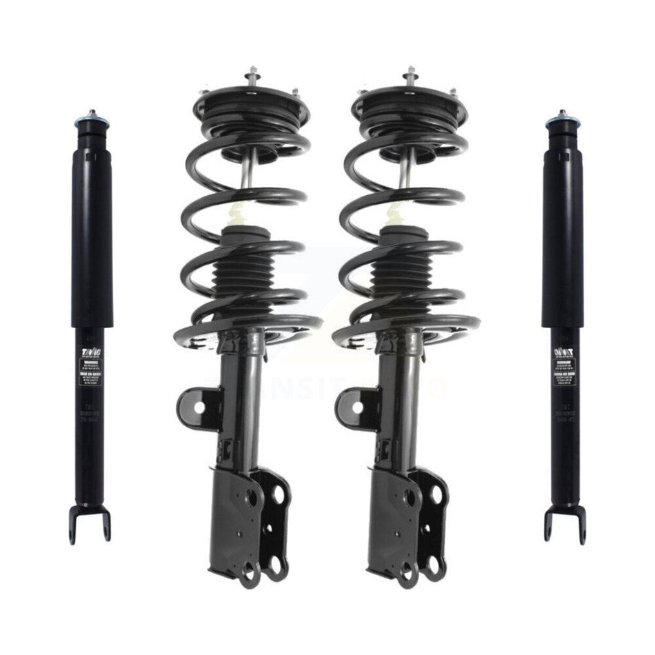 Front Rear Complete Shocks Strut And Coil Spring Mount Assemblies Kit For 2013-2019 Ford Taurus Limited SE SEL with 3.5L Excludes SHO Police Models 4 Cylinder Engine - K78M-100186