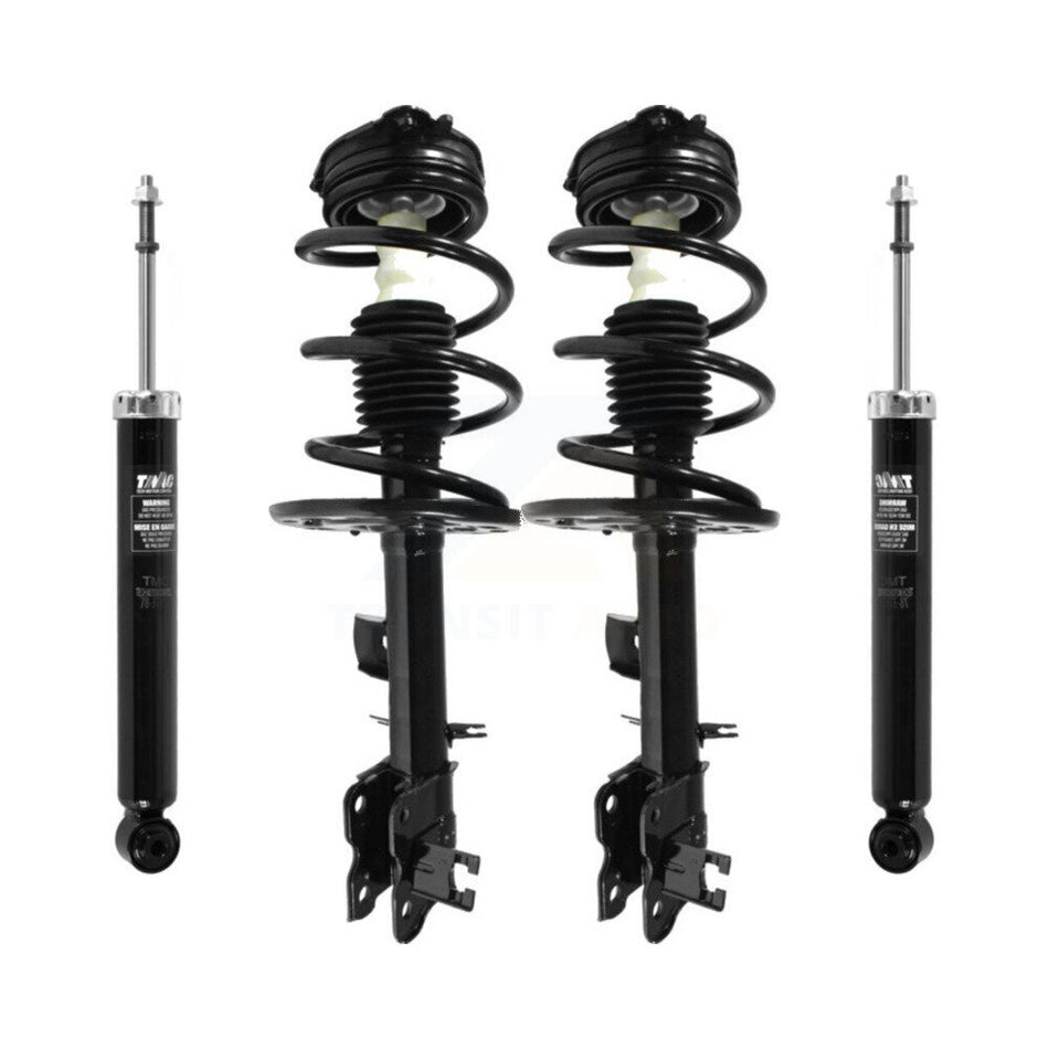 Front Rear Complete Suspension Shocks Strut And Coil Spring Mount Assemblies Kit For 2009-2014 Nissan Murano - Left Right Side (Driver Passenger) K78M-100197
