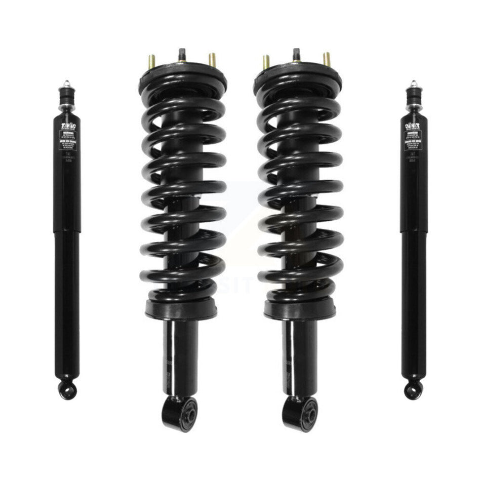 Front Rear Complete Suspension Shocks Strut And Coil Spring Mount Assemblies Kit For 2000-2006 Toyota Tundra 4WD Excludes TRD Package - Left Right Side (Driver Passenger) K78M-100205