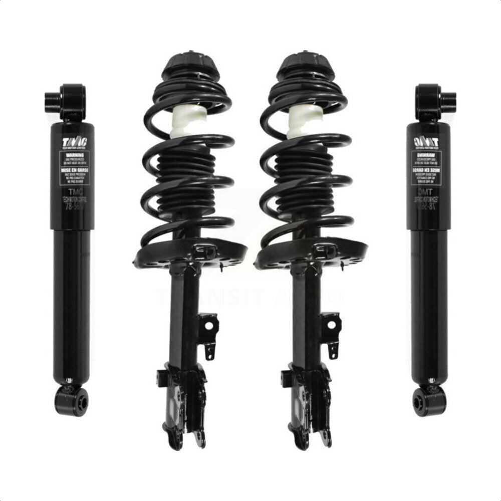 Front Rear Complete Suspension Shocks Strut And Coil Spring Mount Assemblies Kit For 2010-2013 Kia Soul - Left Right Side (Driver Passenger) K78M-100206 by Transit Auto