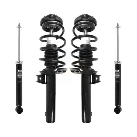 Front Rear Complete Suspension Shocks Strut And Coil Spring Mount Assemblies Kit For 2015-2018 Volkswagen Jetta Fits 55MM Lower Housing; Excludes Sport - K78M-100212 by Transit Auto