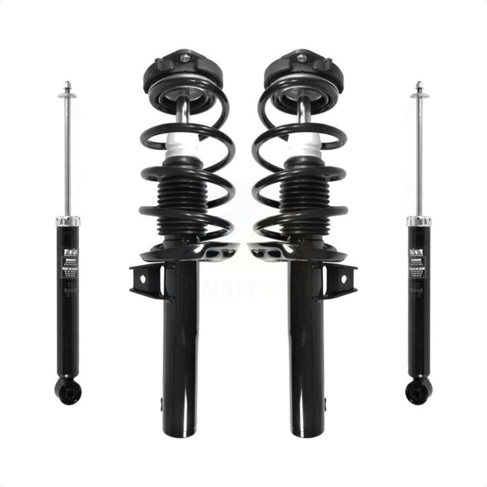 Front Rear Complete Suspension Shocks Strut And Coil Spring Mount Assemblies Kit For 2015-2018 Volkswagen Jetta Fits 55MM Lower Housing; Excludes Sport - K78M-100212