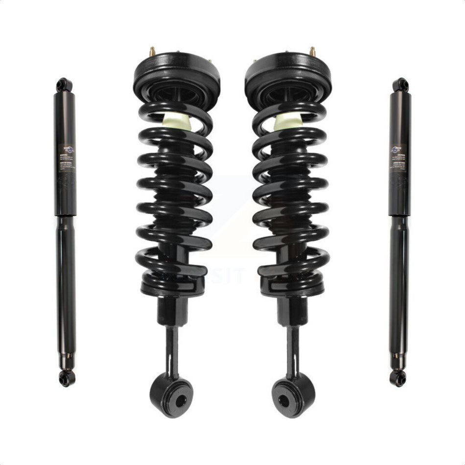Front Rear Complete Shocks Strut And Coil Spring Assemblies Kit For 2004-2008 Ford F-150 4WD Excludes Wheel Drive Vehicles With Torsion Suspension Lift Kits K78M-100214