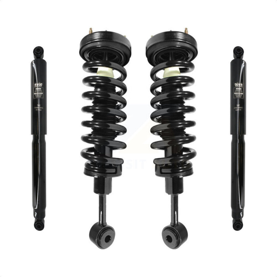 Front Rear Complete Shocks Strut And Coil Spring Assemblies Kit For 2004-2008 Ford F-150 4WD Excludes Wheel Drive Vehicles With Torsion Suspension Lift Kits K78M-100214