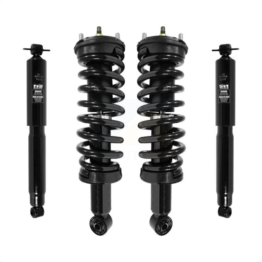 Front Rear Strut & Coil Spring Kit For Chevrolet Colorado GMC Canyon Excludes 17" Wheels 18" All Wheel Drive Vehicles with Torsion Bar RWD front springs K78M-100218 by Transit Auto