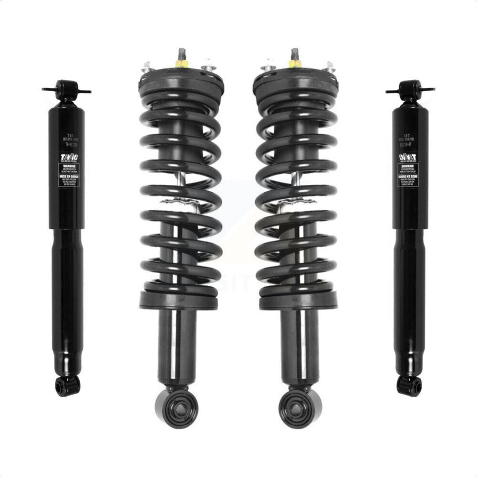 Front Rear Complete Shocks Strut Coil Spring Assembly Kit For 2004-2008 Chevrolet Colorado GMC Canyon Fits 17" 18" Wheels; Excludes All Wheel Drive RWD with front springs K78M-100221 by Transit Auto