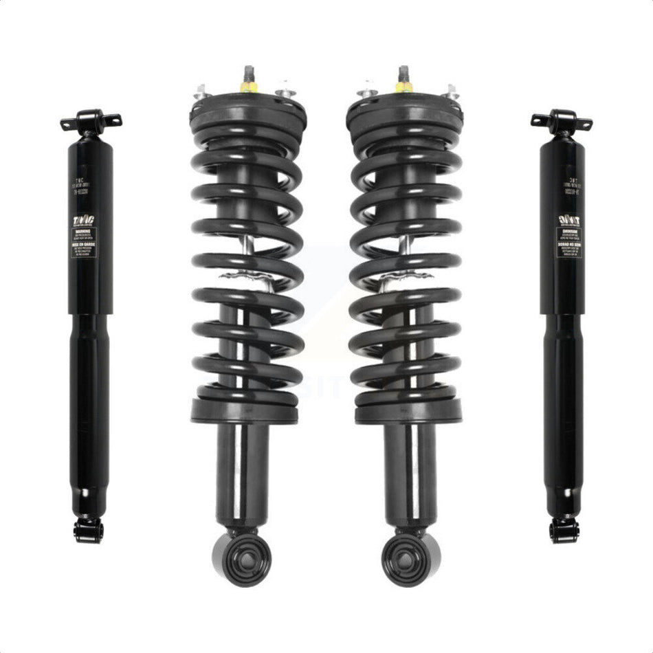 Front Rear Complete Shocks Strut & Coil Spring Kit For 2004-2008 Chevrolet Colorado GMC Canyon Fits 17" 18" Wheels; Excludes All Wheel Drive RWD with Torsion Bar front springs K78M-100222