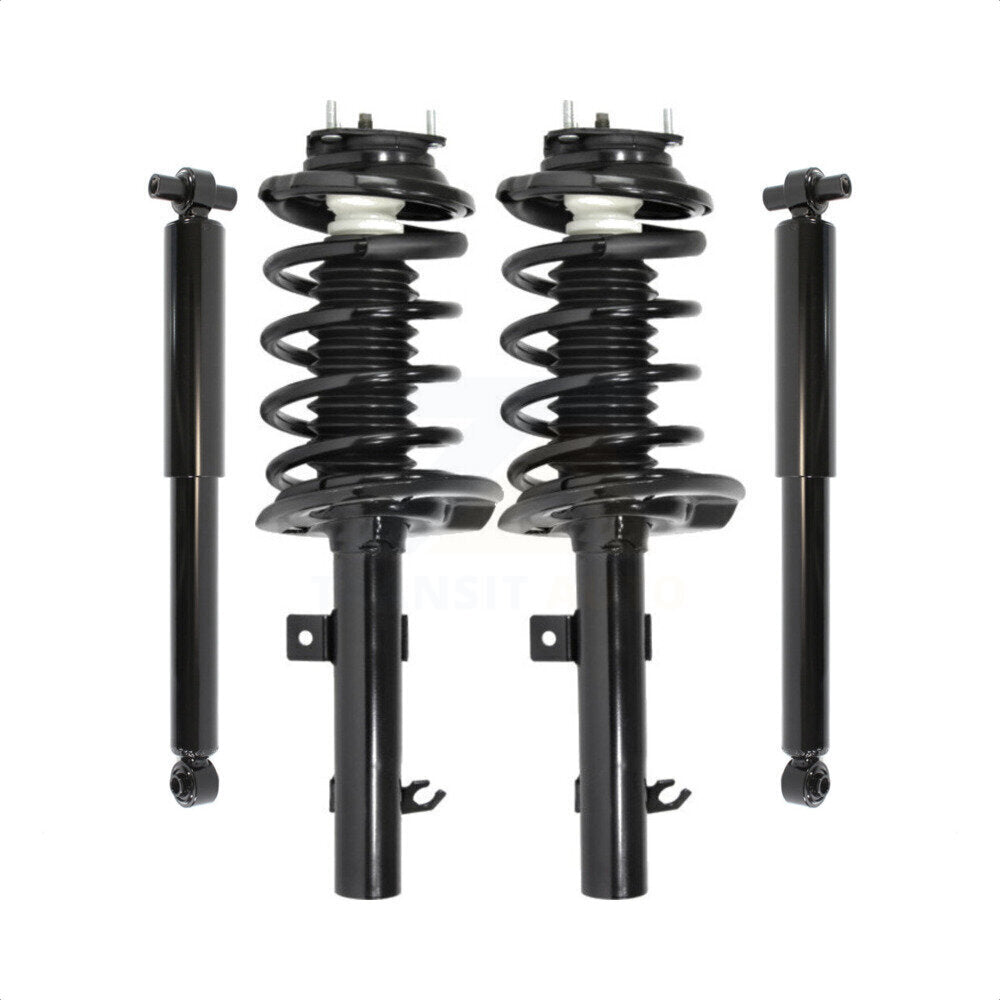 Front Rear Complete Suspension Shocks Strut And Coil Spring Mount Assemblies Kit For Ford Focus Excludes ST Models Sport - Left Right Side (Driver Passenger) K78M-100237 by Transit Auto