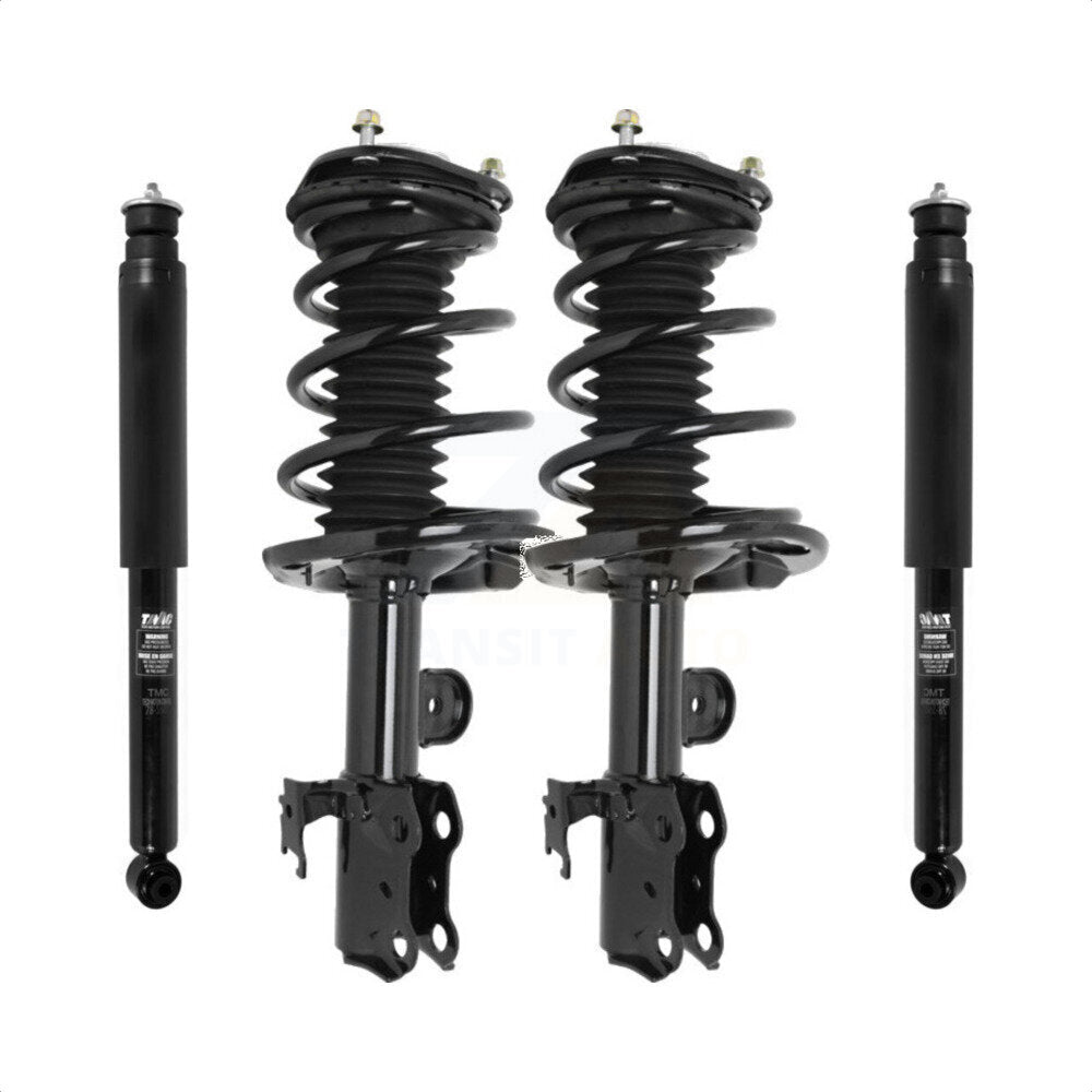 Front Rear Complete Suspension Shocks Strut And Coil Spring Mount Assemblies Kit For 2012-2016 Toyota Prius V - Left Right Side (Driver Passenger) K78M-100241 by Transit Auto