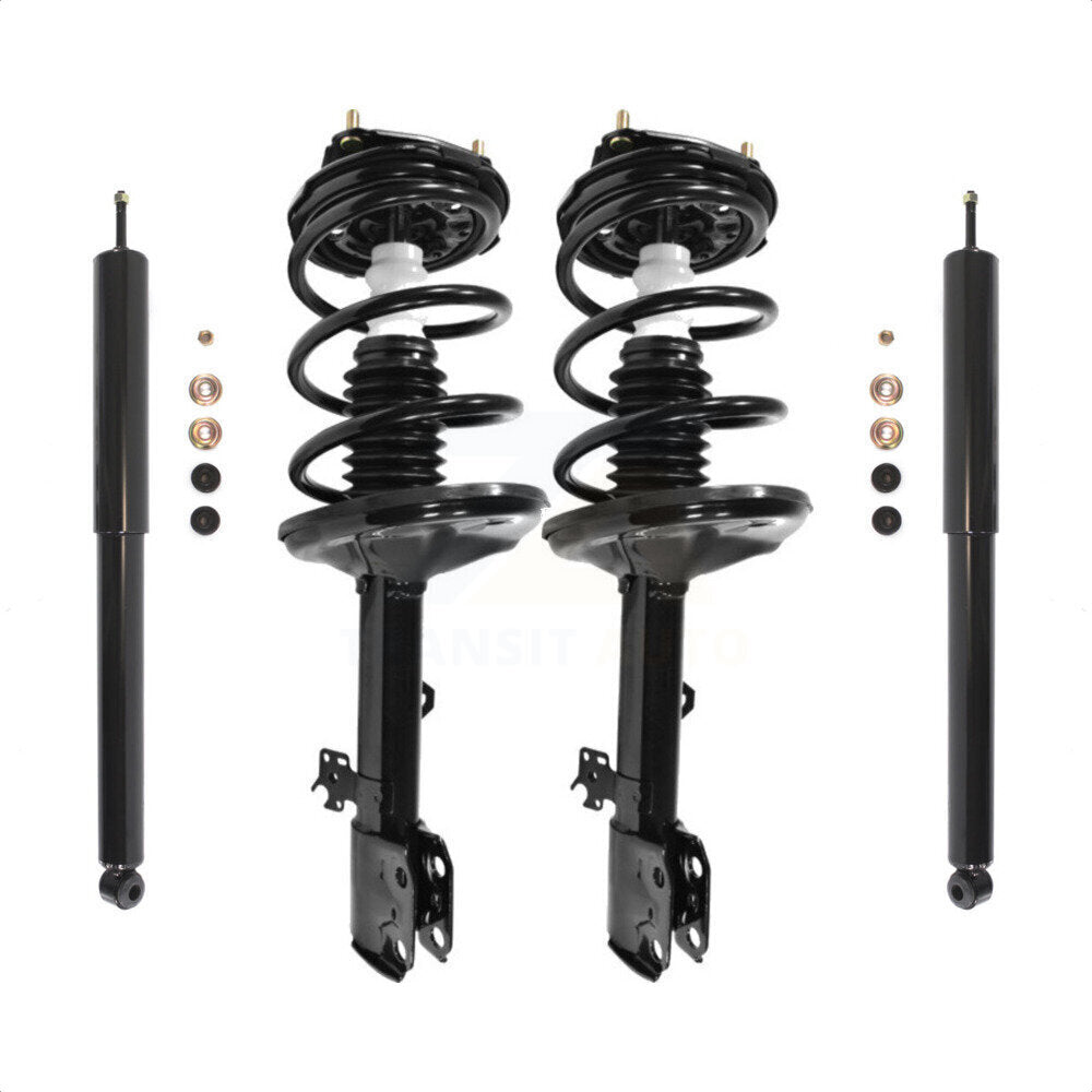 Front Rear Complete Suspension Shocks Strut And Coil Spring Mount Assemblies Kit For 2001-2005 Toyota RAV4 AWD Excludes Wheel Drive - Left Right Side (Driver Passenger) K78M-100243 by Transit Auto