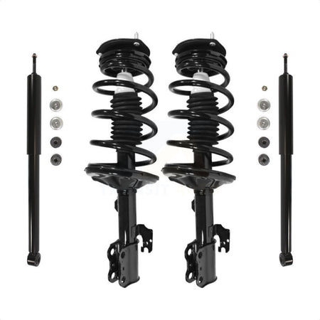 Front Rear Complete Suspension Shocks Strut And Coil Spring Mount Assemblies Kit For Toyota Sienna AWD - Left Right Side (Driver Passenger) K78M-100244 by Transit Auto