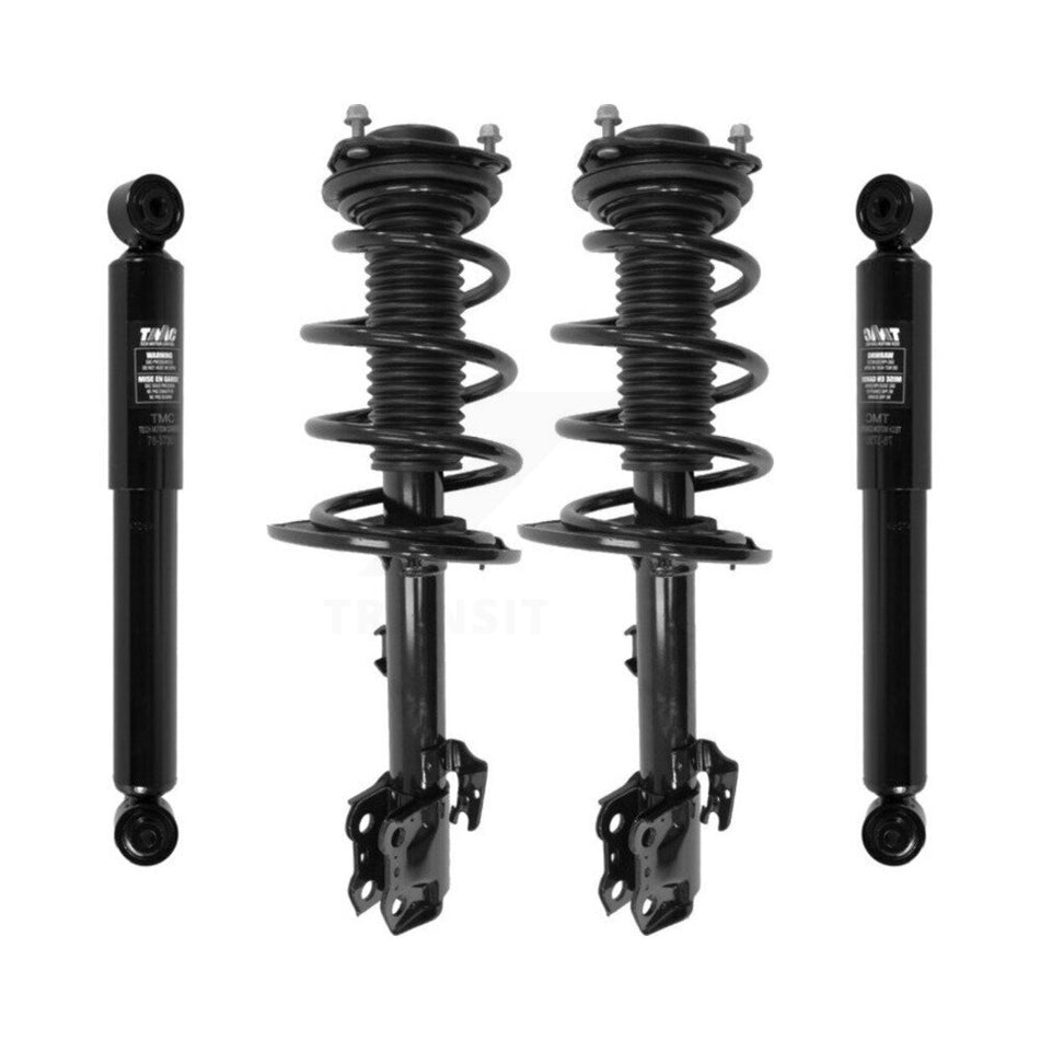 Front Rear Complete Suspension Shocks Strut And Coil Spring Mount Assemblies Kit For 2014-2019 Toyota Highlander Excludes Sport - Left Right Side (Driver Passenger) K78M-100249