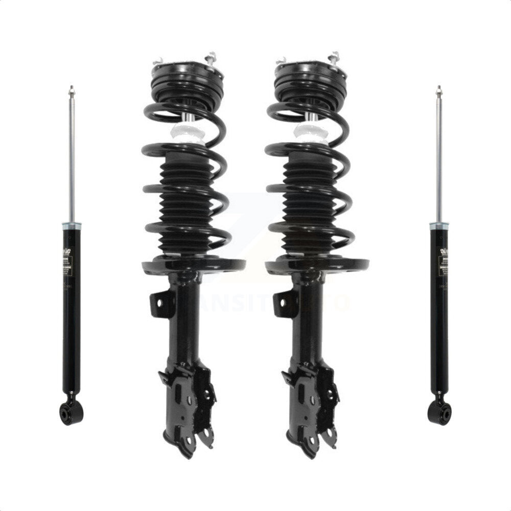 Front Rear Complete Suspension Shocks Strut And Coil Spring Mount Assemblies Kit For 2011-2013 Ford Fiesta - Left Right Side (Driver Passenger) K78M-100250 by Transit Auto