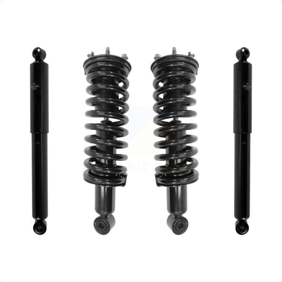 Front Rear Complete Suspension Shocks Strut And Coil Spring Mount Assemblies Kit For Nissan Frontier Suzuki Equator - Left Right Side (Driver Passenger) K78M-100293 by Transit Auto