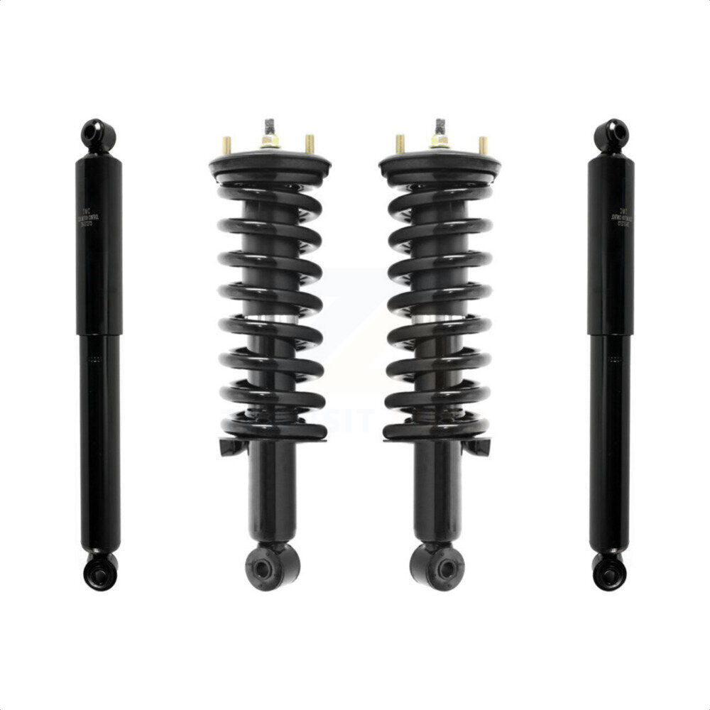 Front Rear Complete Suspension Shocks Strut And Coil Spring Mount Assemblies Kit For Nissan Frontier Excludes 4 Cylinder Engines - Left Right Side (Driver Passenger) K78M-100294 by Transit Auto