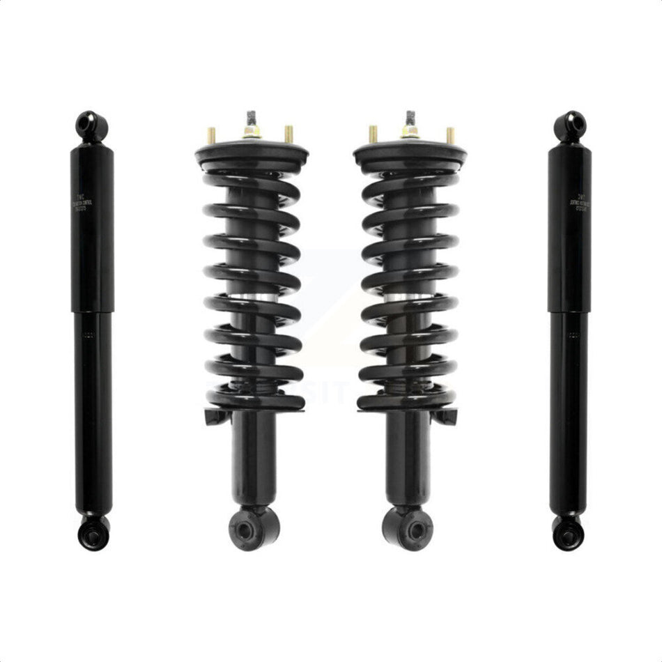 Front Rear Complete Suspension Shocks Strut And Coil Spring Mount Assemblies Kit For Nissan Frontier Excludes 4 Cylinder Engines - Left Right Side (Driver Passenger) K78M-100294 by Transit Auto