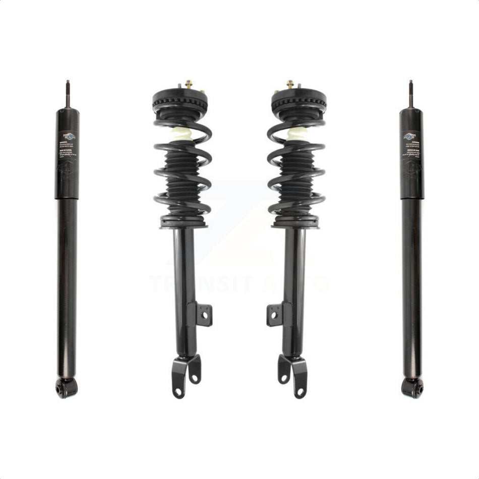 Front Rear Complete Shocks Strut And Coil Spring Assemblies Kit For 2012-2014 Dodge Charger SXT Plus with RWD 3.6L Excludes All Wheel Drive V8 Engine; Fits Models Only K78M-100296