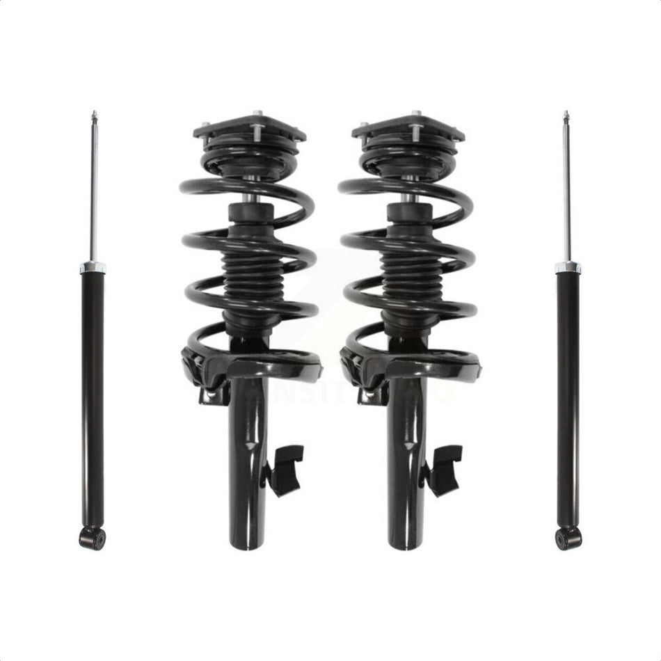 Front Rear Complete Suspension Shocks Strut And Coil Spring Mount Assemblies Kit For Volvo S40 C30 V50 - Left Right Side (Driver Passenger) K78M-100297 by Transit Auto