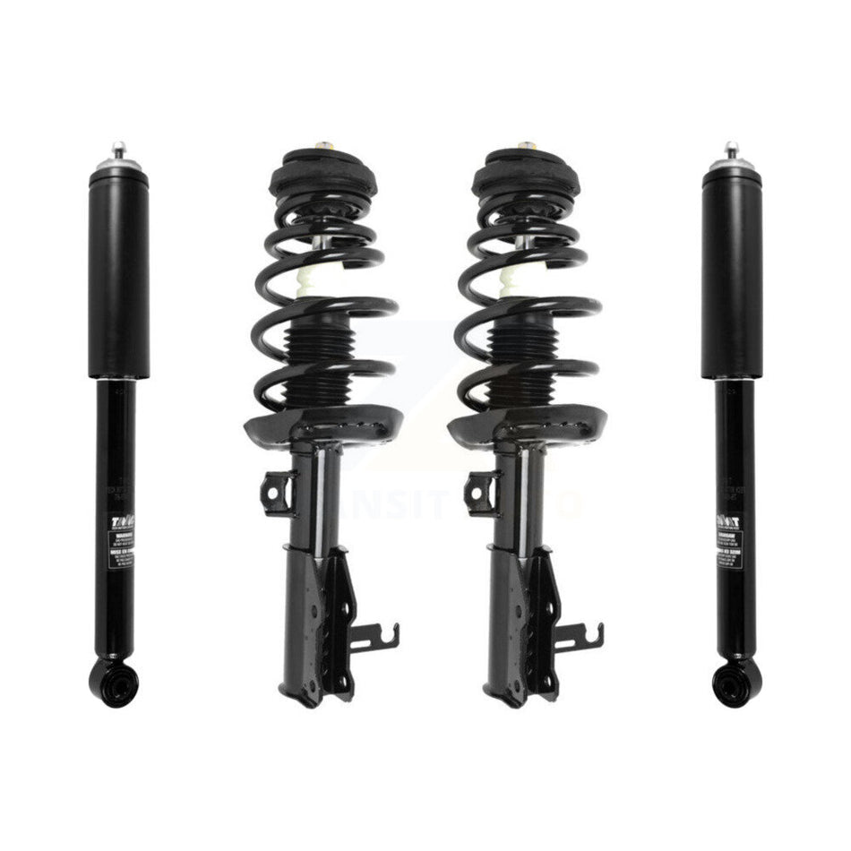 Front Rear Complete Suspension Shocks Strut And Coil Spring Mount Assemblies Kit For Chevrolet Malibu Impala Limited - Left Right Side (Driver Passenger) K78M-100298
