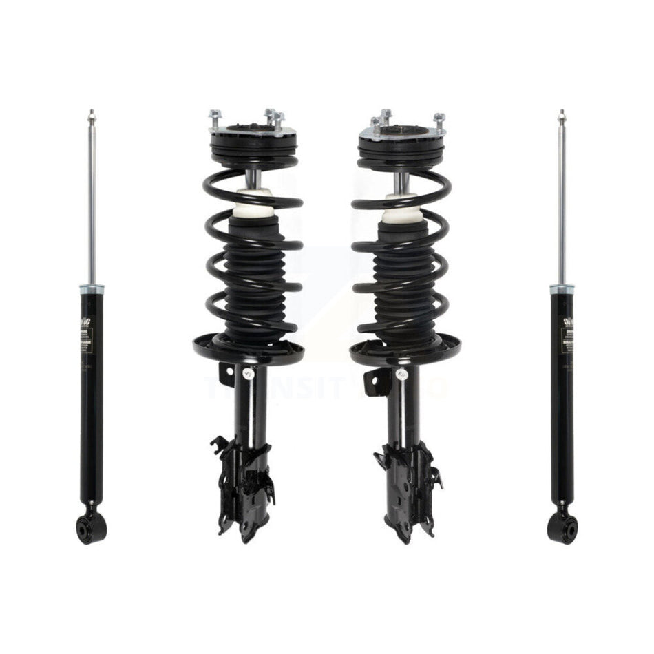 Front Rear Complete Suspension Shocks Strut And Coil Spring Mount Assemblies Kit For Ford Fiesta - Left Right Side (Driver Passenger) K78M-100299
