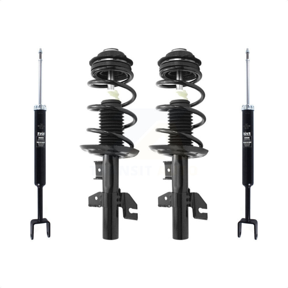 Front Rear Complete Suspension Shocks Strut And Coil Spring Mount Assemblies Kit For 2013-2016 Dodge Dart Limited GT Aero Excludes SE SXT Rallye Models - Left Right Side K78M-100301 by Transit Auto