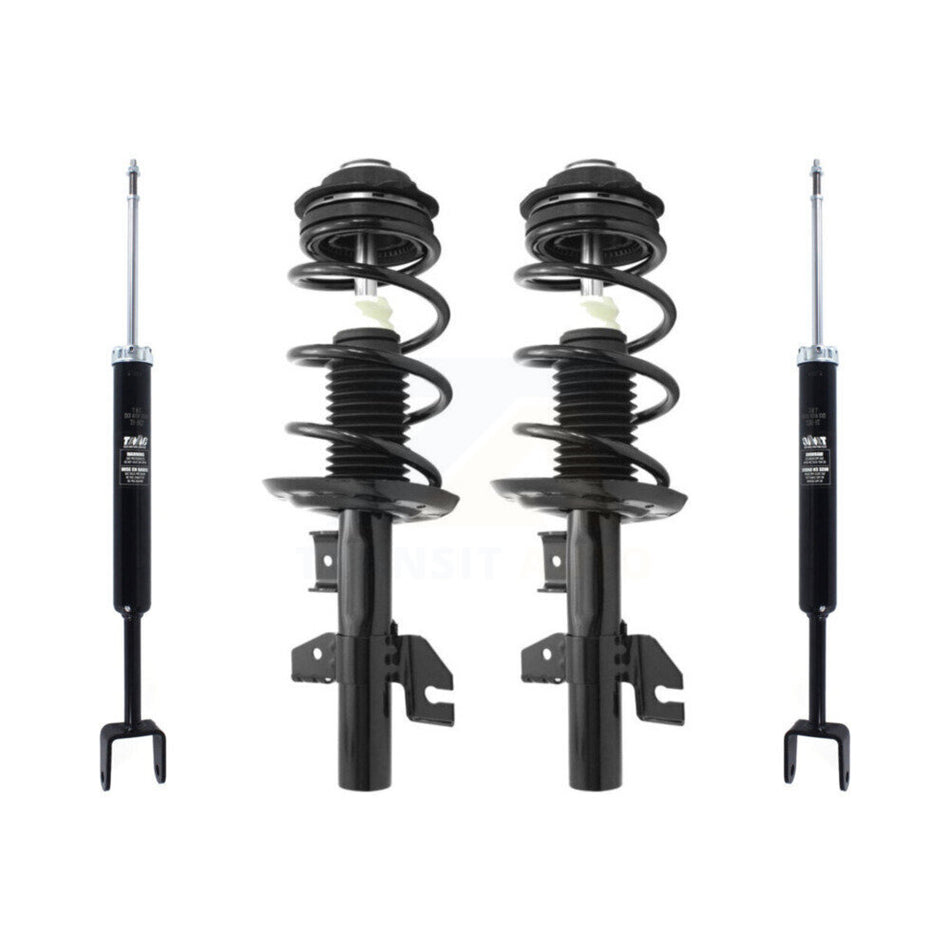 Front Rear Complete Suspension Shocks Strut And Coil Spring Mount Assemblies Kit For 2013-2016 Dodge Dart Limited GT Aero Excludes SE SXT Rallye Models - Left Right Side K78M-100301