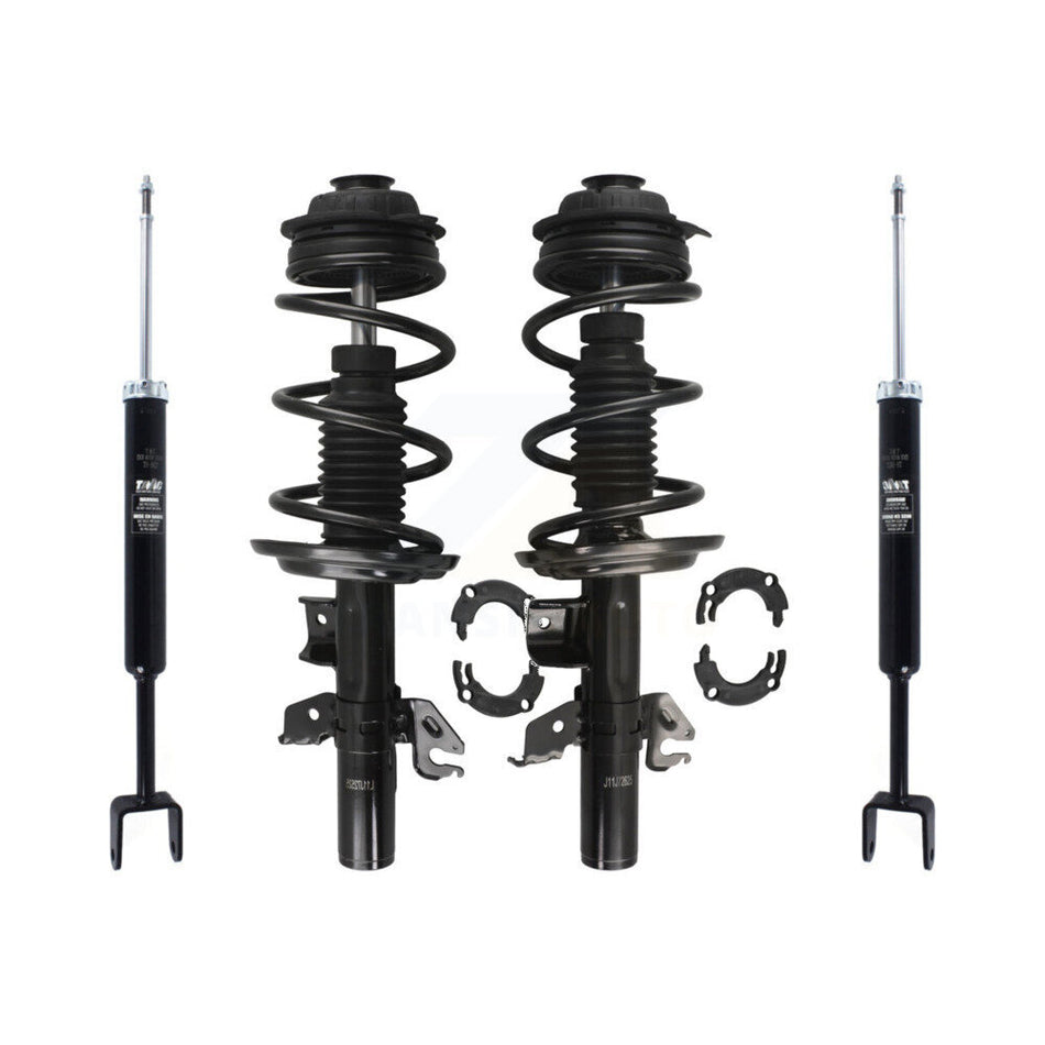 Front Rear Complete Suspension Shocks Strut And Coil Spring Mount Assemblies Kit For 2013-2016 Dodge Dart Limited GT Aero Excludes SE SXT Rallye Models - Left Right Side K78M-100301