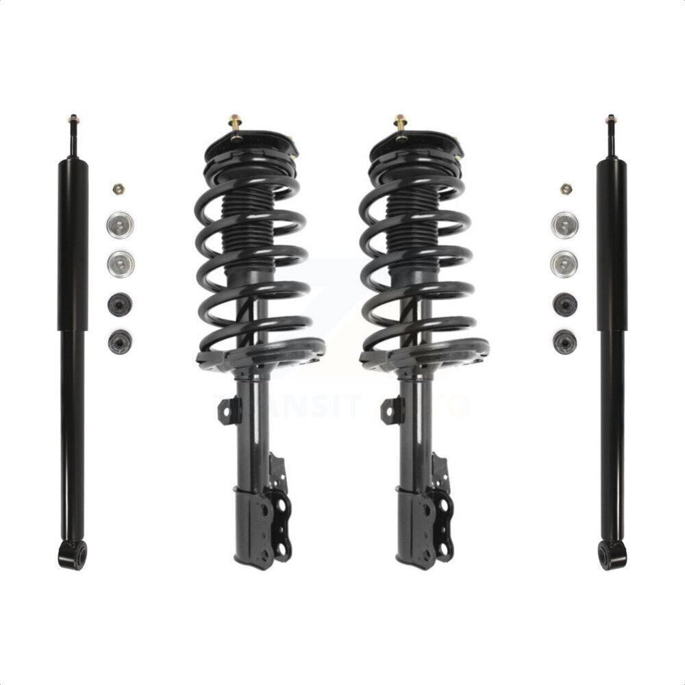 Front Rear Complete Suspension Shocks Strut And Coil Spring Mount Assemblies Kit For 2005-2010 Toyota Sienna AWD 8 Passenger Only - Left Right Side (Driver Passenger) K78M-100302 by Transit Auto