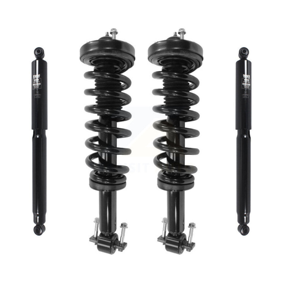 Front Rear Complete Suspension Shocks Strut And Coil Spring Mount Assemblies Kit For Ford F-150 Excludes Wheel Drive - Left Right Side (Driver Passenger) K78M-100305