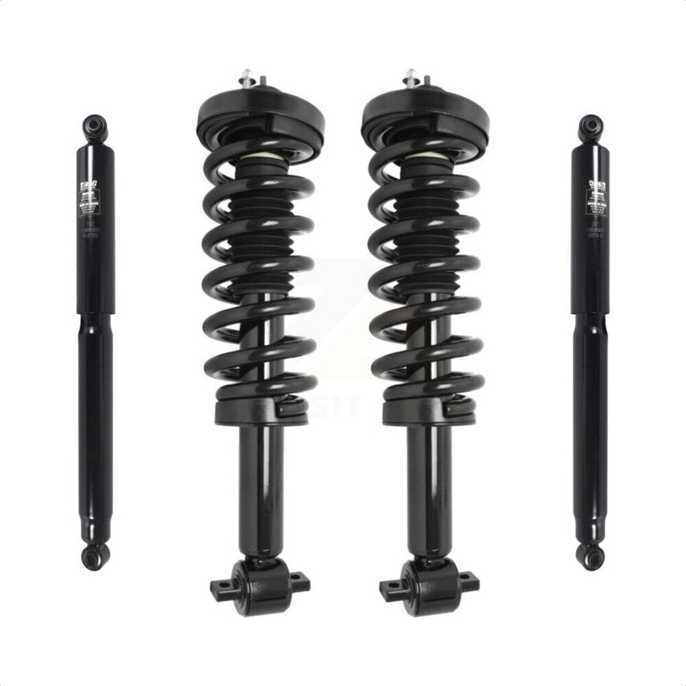 Front Rear Complete Suspension Shocks Strut And Coil Spring Mount Assemblies Kit For Ford F-150 Excludes Wheel Drive; Fits All Cab Types Left Right Driver Passenger Side K78M-100306 by Transit Auto