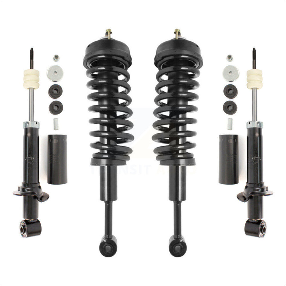 Front Rear Complete Suspension Shocks Strut And Coil Spring Mount Assemblies Kit For 2007-2010 Ford Explorer Sport Trac 4WD Excludes Wheel Drive - Left Right Side K78M-100312 by Transit Auto