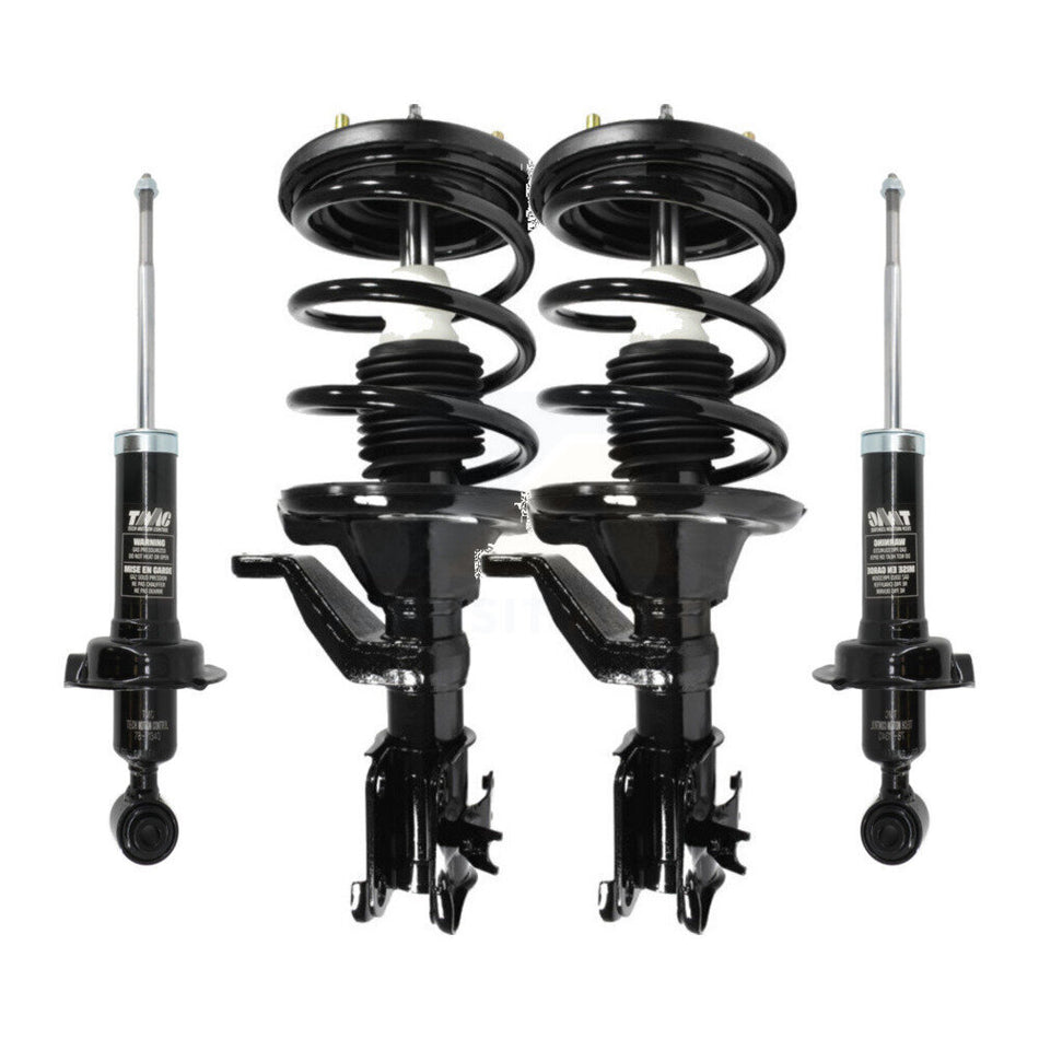 Front Rear Complete Suspension Shocks Strut And Coil Spring Mount Assemblies Kit For Honda Civic Excludes Hybrid Si Models - Left Right Side (Driver Passenger) K78M-100323