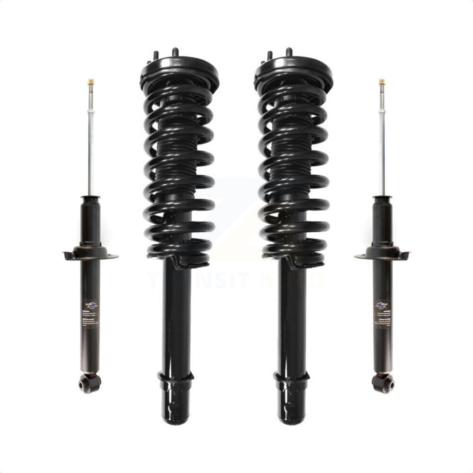 Front Rear Complete Suspension Shocks Strut And Coil Spring Mount Assemblies Kit For Honda Accord Excludes Hybrid - Left Right Side (Driver Passenger) K78M-100324 by Transit Auto