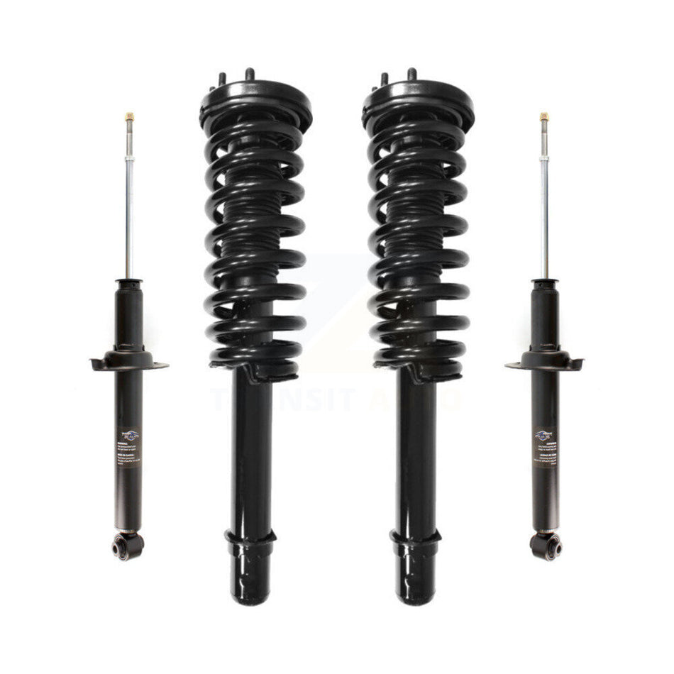Front Rear Complete Suspension Shocks Strut And Coil Spring Mount Assemblies Kit For Honda Accord Excludes Hybrid - Left Right Side (Driver Passenger) K78M-100324