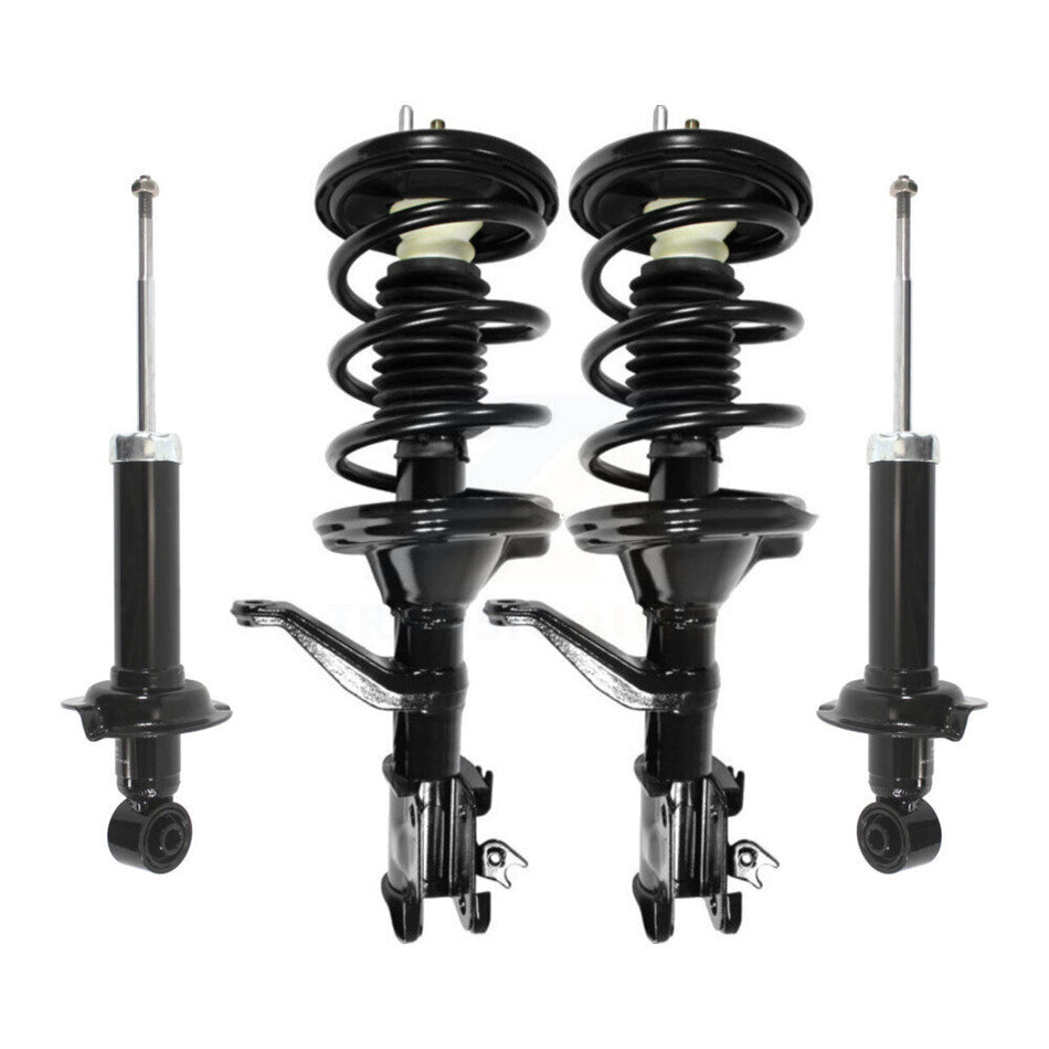 Front Rear Complete Suspension Shocks Strut And Coil Spring Mount Assemblies Kit For 2003-2011 Honda Element - Left Right Side (Driver Passenger) K78M-100326