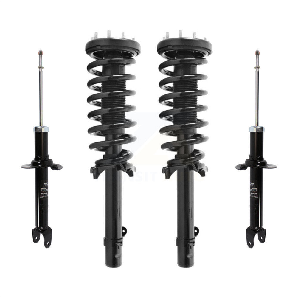 Front Rear Complete Suspension Shocks Strut And Coil Spring Mount Assemblies Kit For 2008-2012 Honda Accord Sedan with 3.5L Excludes all Four Cylinder Models V6 Coupe - K78M-100331 by Transit Auto