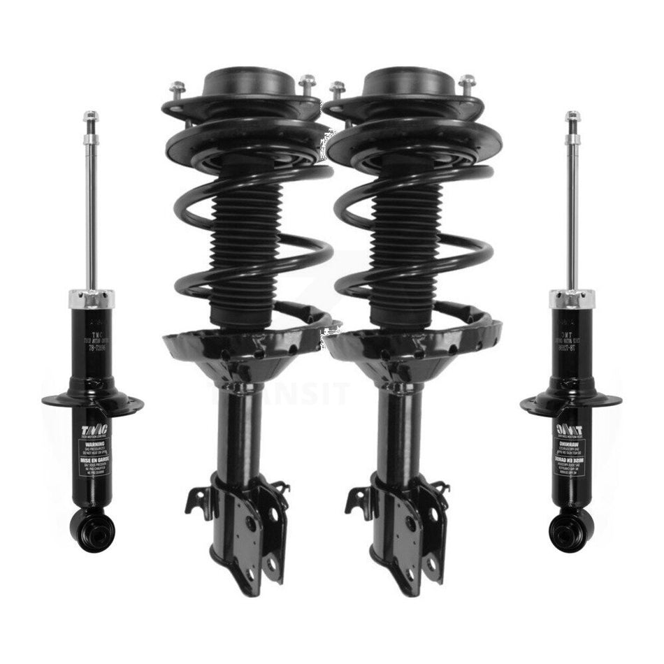 Front Rear Complete Shocks Strut And Coil Spring Mount Assemblies Kit For 2012-2014 Subaru Impreza Limited Sport Base Premium Excludes WRX Models - K78M-100333