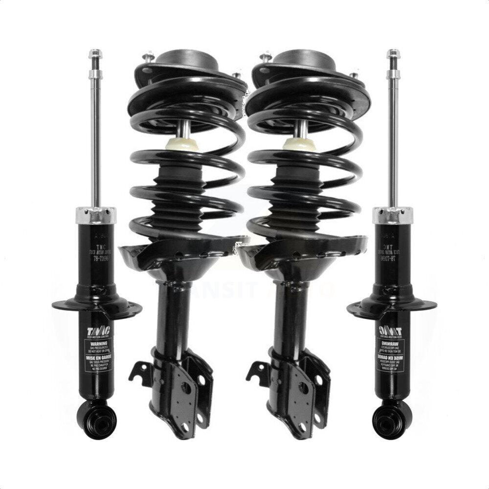 Front Rear Complete Suspension Shocks Strut And Coil Spring Mount Assemblies Kit For Subaru Impreza Excludes WRX Models - Left Right Side (Driver Passenger) K78M-100334 by Transit Auto