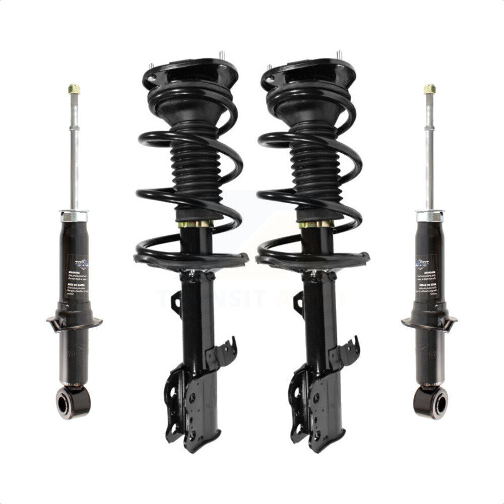 Front Rear Complete Suspension Shocks Strut And Coil Spring Mount Assemblies Kit For 2003-2008 Toyota Corolla - Left Right Side (Driver Passenger) K78M-100337 by Transit Auto