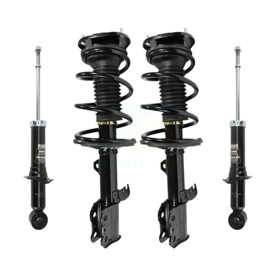 Front Rear Complete Suspension Shocks Strut And Coil Spring Mount Assemblies Kit For 2003-2008 Toyota Corolla - Left Right Side (Driver Passenger) K78M-100337