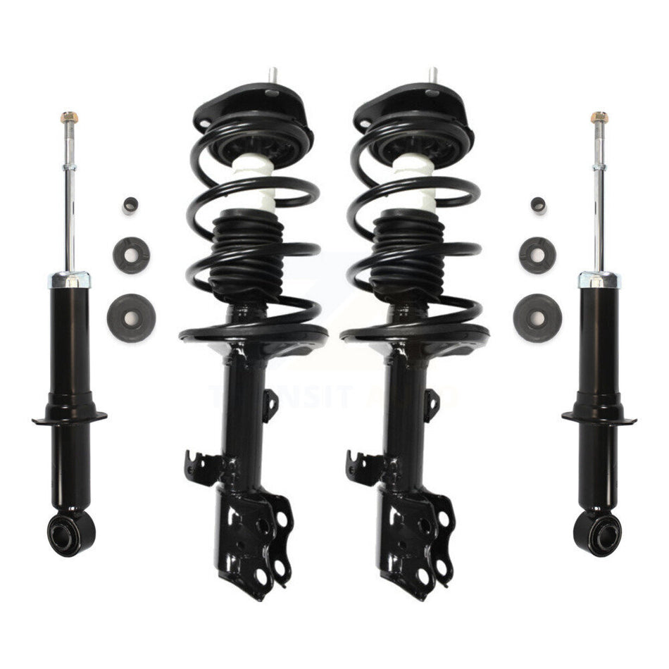 Front Rear Complete Suspension Shocks Strut And Coil Spring Mount Assemblies Kit For Toyota Corolla Matrix Pontiac Vibe - Left Right Side (Driver Passenger) K78M-100338