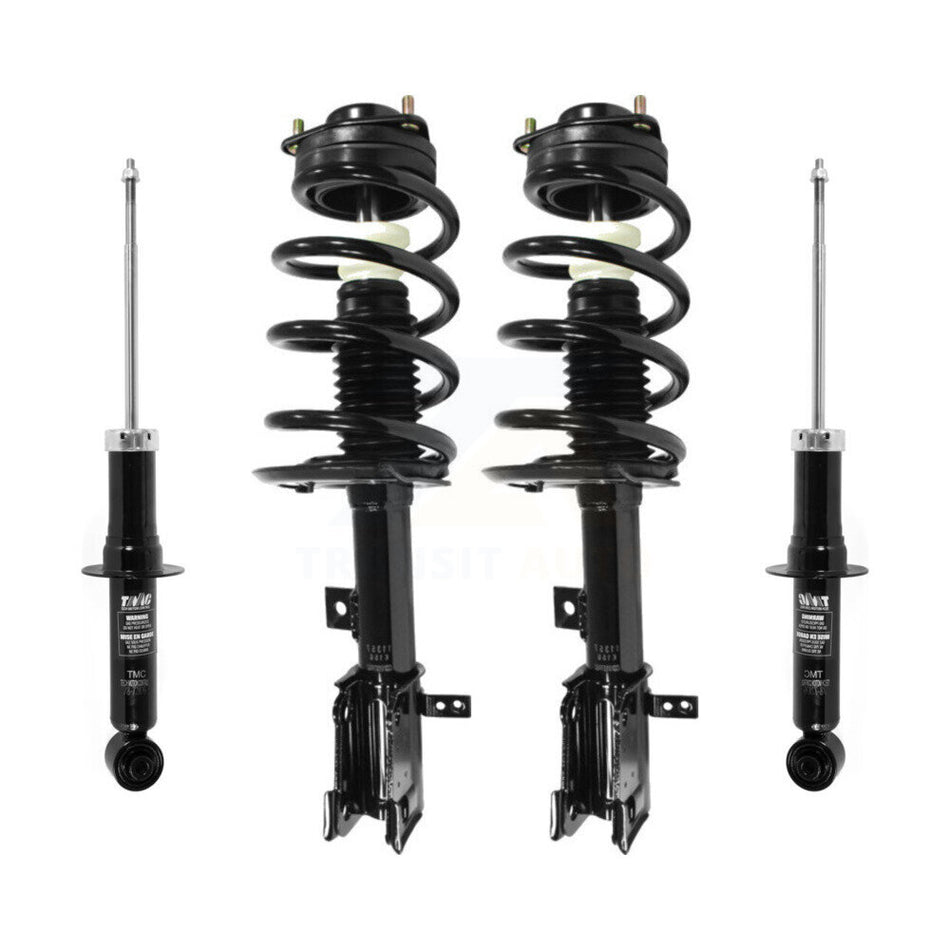 Front Rear Complete Suspension Shocks Strut And Coil Spring Mount Assemblies Kit For 2011-2019 Dodge Journey 3.6L Excludes 4 Cylinder Engine Left Right Side (Driver Passenger) K78M-100339