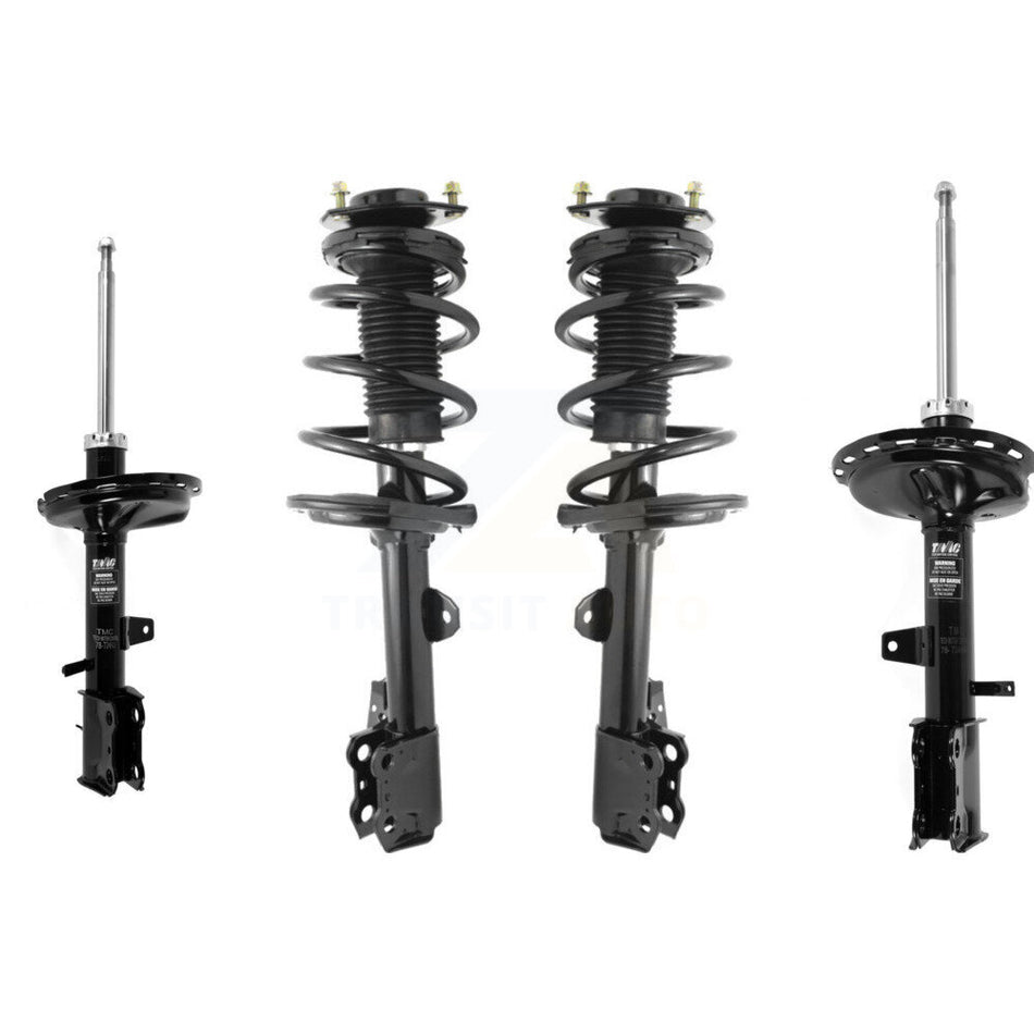 Front Rear Complete Suspension Shocks Strut And Coil Spring Mount Assemblies Kit For 2009-2015 Toyota Venza AWD - Left Right Side (Driver Passenger) K78M-100356
