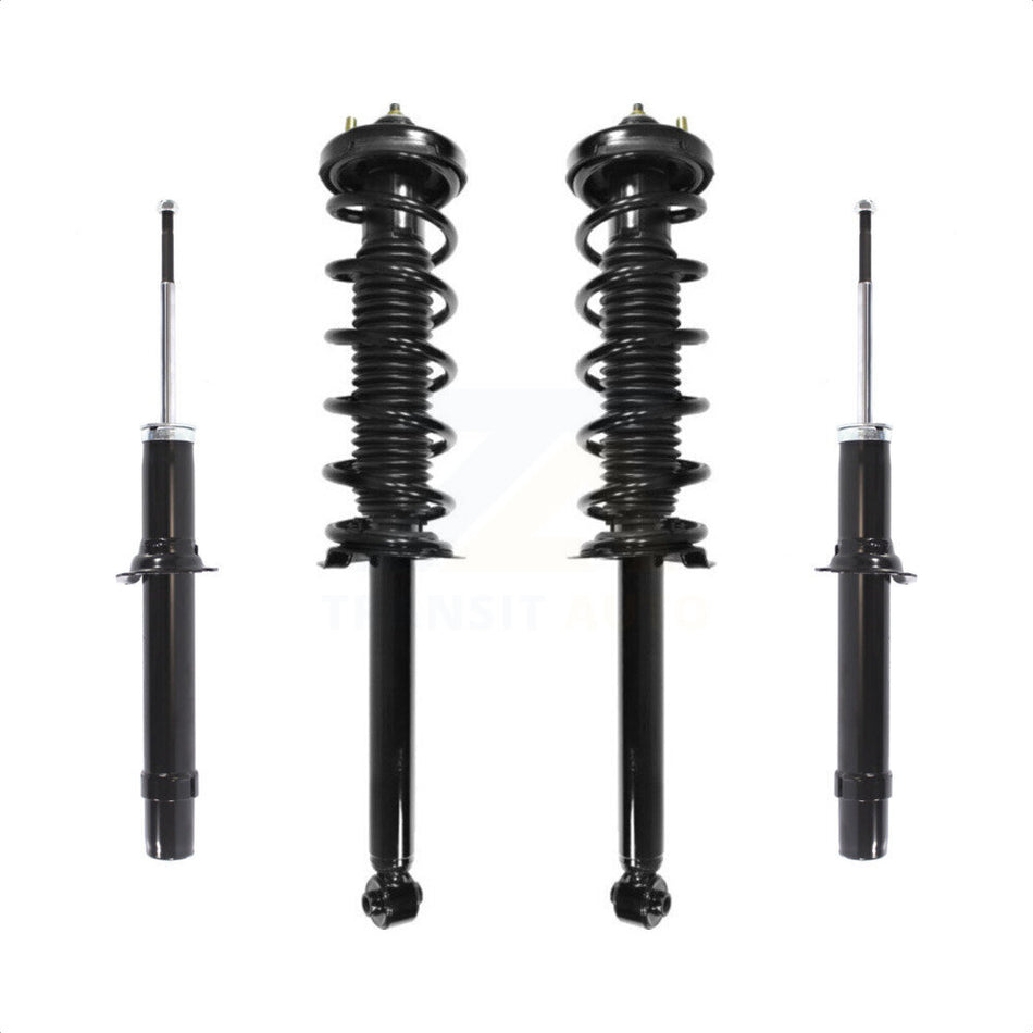 Front Rear Complete Suspension Shocks Strut And Coil Spring Mount Assemblies Kit For Honda Accord Acura TL - Left Right Side (Driver Passenger) K78M-100367 by Transit Auto