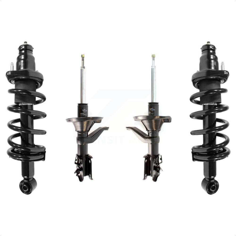 Front Rear Complete Suspension Shocks Strut And Coil Spring Mount Assemblies Kit For 2002-2006 Honda CR-V Excludes England Made Production With VIN 'SHSRD' - Left Right Side K78M-100383 by Transit Auto