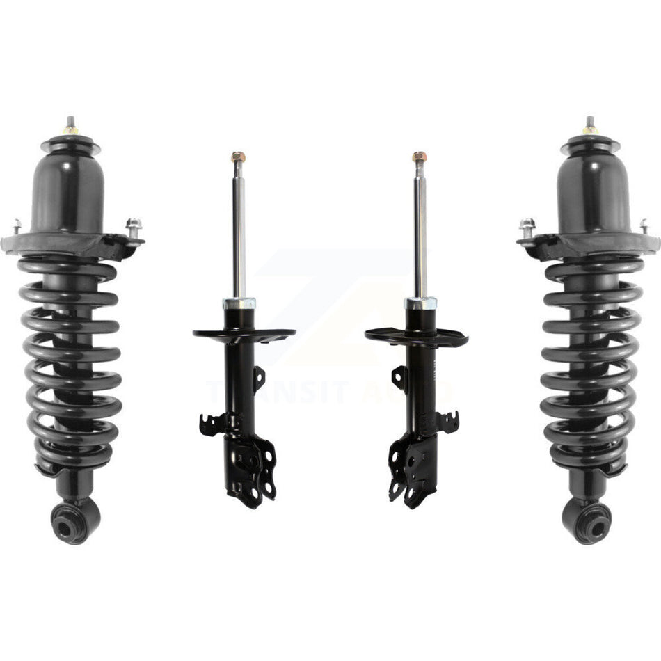 Front Rear Complete Suspension Shocks Strut And Coil Spring Mount Assemblies Kit For Toyota Matrix Pontiac Vibe Excludes Wheel Drive AWD Left Right Driver Passenger Side K78M-100391